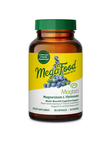 Suplemento de Magnesio L-Treonato MegaFood 2000mg 90 Cápsulas
