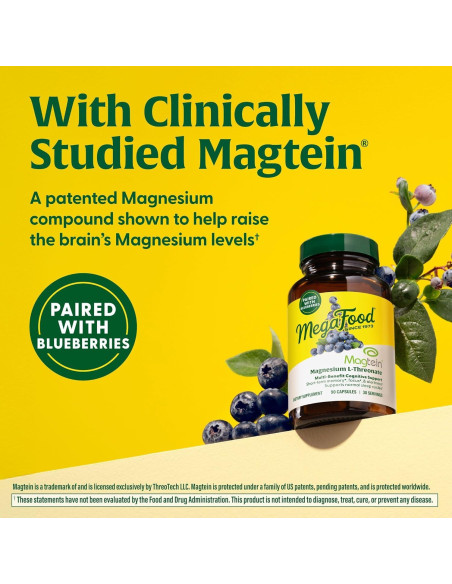 Suplemento de Magnesio L-Treonato MegaFood 2000mg 90 Cápsulas Suplemento de Magnesio L-Treonato MegaFood 2000mg 90 Cápsulas