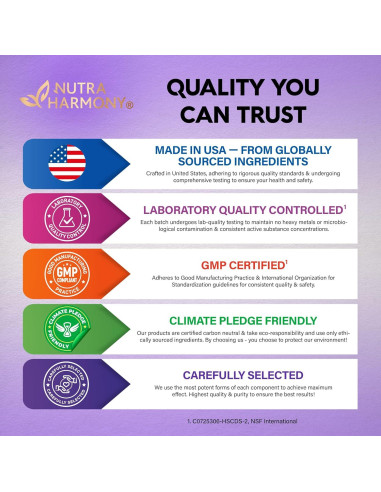 Suplemento de Azafrán Nutra Harmony 90 Cápsulas Veganas 88.5 mg