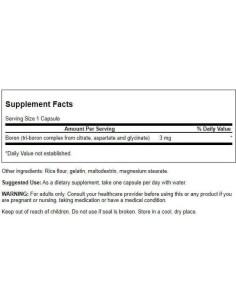 Complejo de Boro Triple Swanson - 250 Cápsulas - Soporte Óseo 2