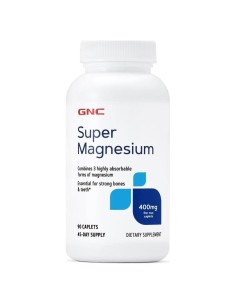 Suplemento de Magnesio GNC 400mg - Alta Absorción, 90 Tabletas