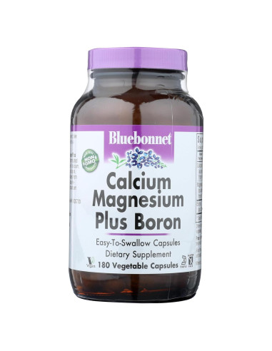 Cápsulas Vegetarianas de Calcio Magnesio Boro Bluebonnet 180 Unidades