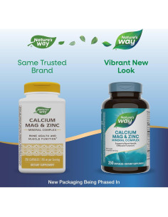 Complejo Mineral Nature's Way Calcio Magnesio Zinc 250 Cápsulas 2