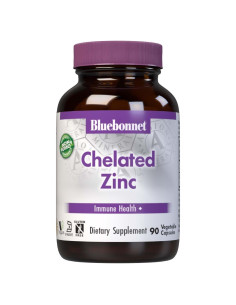 Zinc Quelado Bluebonnet 30 mg 90 Cápsulas Vegetales Veganas