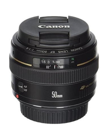 Lente Canon EF 50mm f/1.4 USM para Cámaras SLR - Renovado