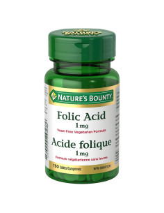Ácido Fólico Nature's Bounty 1 mg 150 Tabletas