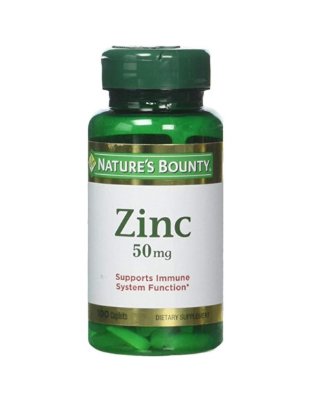 Tabletas de Zinc Nature's Bounty 50 mg 600 unidades Tabletas de Zinc Nature's Bounty 50 mg 600 unidades