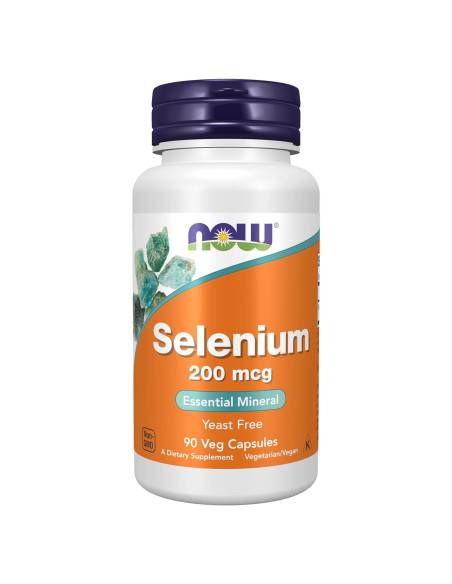 NOW Foods Selenio 200 mcg Vegano 90 Cápsulas Suplemento NOW Foods Selenio 200 mcg Vegano 90 Cápsulas Suplemento