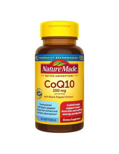 Nature Made CoQ10 200mg con pimienta negra - 60 gelatinas blandas