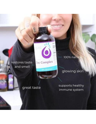 Complejo de Zinc y Cobre Life Solutions 236.6ml - Suplemento Líquido