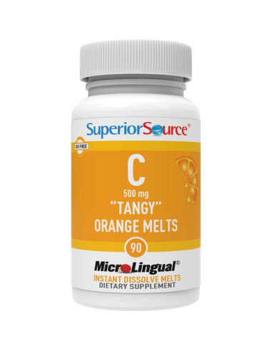 Vitamina C 500 mg Superior Source Naranja Ácida - 90 Tabletas Sublinguales