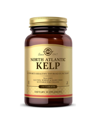 Solgar Kelp Atlántico Norte 250 Tabletas - Yodo Natural