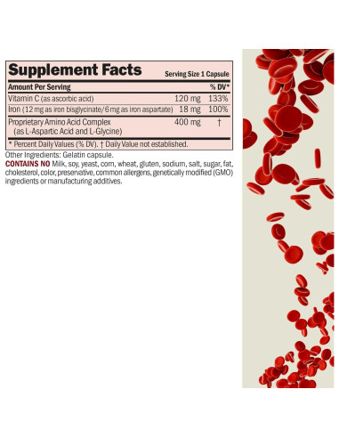 Suplemento de Hierro Plus Andrew Lessman 90 Cápsulas 18mg