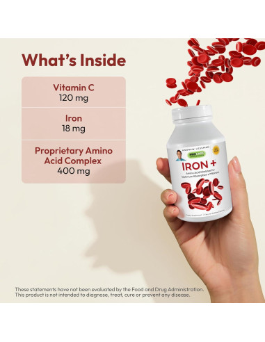 Suplemento de Hierro Plus Andrew Lessman 90 Cápsulas 18mg