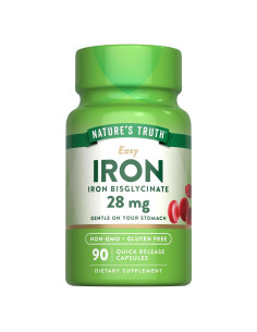 Suplemento de Hierro Nature's Truth 28 mg - 90 Cápsulas