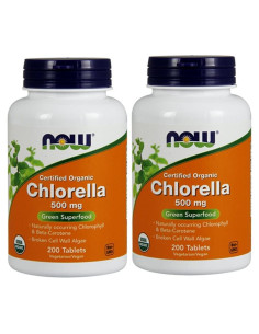 Chlorella 500 mg Now Foods 200 Tabletas Superalimento