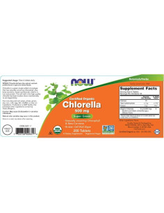 Chlorella 500 mg Now Foods 200 Tabletas Superalimento 2