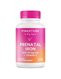 Suplemento Prenatal de Hierro Pink Stork - 18 mg Hierro y Vitamina C