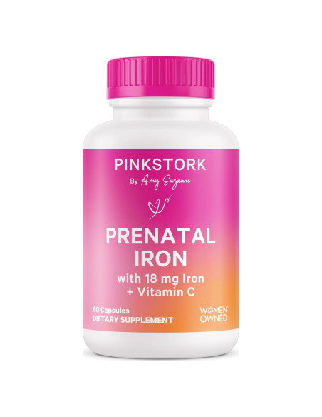 Suplemento Prenatal de Hierro Pink Stork - 18 mg Hierro y Vitamina C