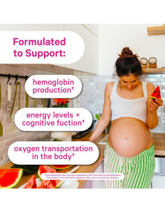 Suplemento Prenatal de Hierro Pink Stork - 18 mg Hierro y Vitamina C 2