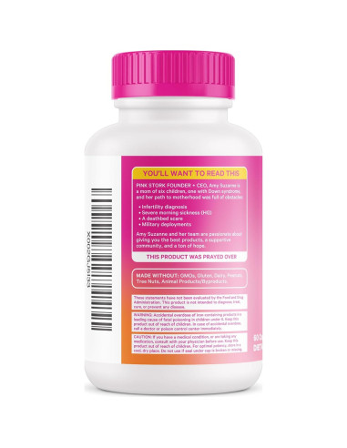 Suplemento Prenatal de Hierro Pink Stork - 18 mg Hierro y Vitamina C