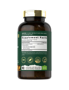Suplemento de Cúrcuma Curcumina Tahoe Nutritionals 2400mg 400 Cápsulas 2