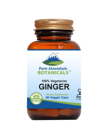 Cápsulas de Jengibre Orgánico 1000mg Pure Mountain Botanicals Cápsulas de Jengibre Orgánico 1000mg Pure Mountain Botanicals