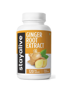 Cápsulas de Jengibre Puro STAY ALIVE 1000mg 120 Veganas