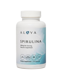 Cápsulas de Espirulina Pura Alaya Naturals 500 mg - 90 Unidades