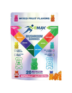 Gomitas Veganas de Ashwagandha y Hongos Orgánicos Vemax - 2500 mg