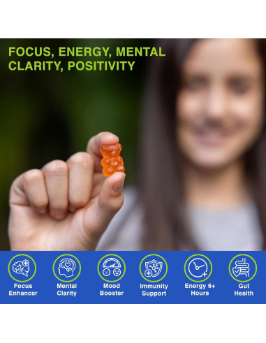 Gomitas Veganas de Ashwagandha y Hongos Orgánicos Vemax - 2500 mg