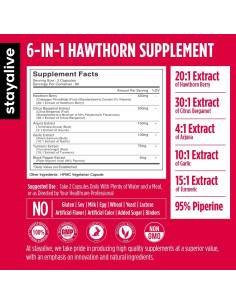 Cápsulas de Baya de Espino Stay Alive 120 Veganas 6 en 1 2