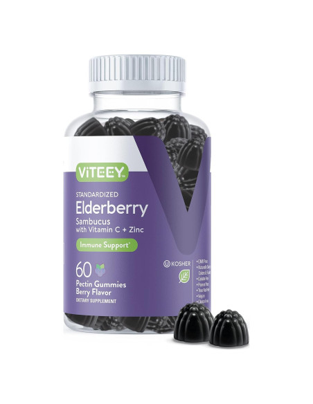 Gomitas Viteey de Vitamina C y Zinc Veganas - 60 Unidades