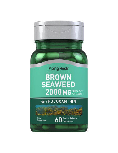 Cápsulas de Algas Marrones Piping Rock 2000mg - 60 Unidades
