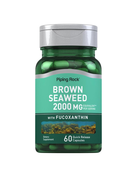 Cápsulas de Algas Marrones Piping Rock 2000mg - 60 Unidades