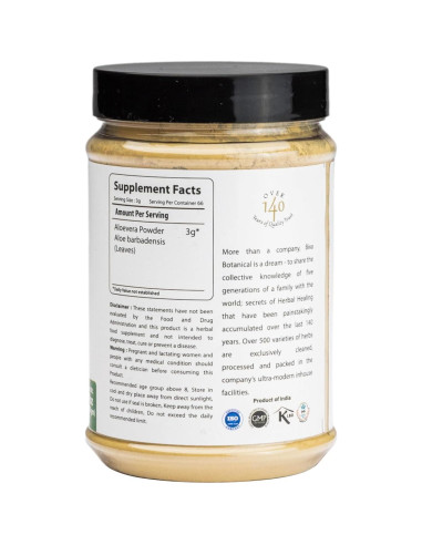 Polvo de Aloe Vera Bixa Botanical 200g | Sin Gluten, Vegano