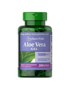 Extracto de Aloe Vera Puritan's Pride 5000 mg 200 Gelatinas