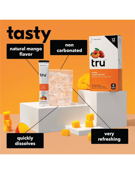 Suplemento Energético Tru Energy Mango - 12 Paquetes