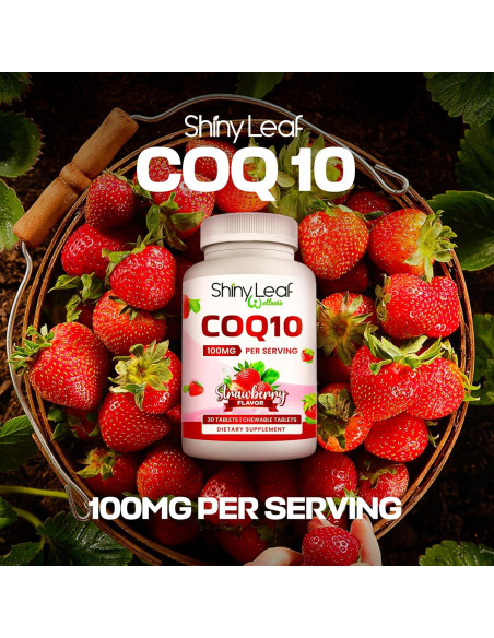 Suplemento CoQ10 Masticable Shiny Leaf 100mg - 30 Tabletas Suplemento CoQ10 Masticable Shiny Leaf 100mg - 30 Tabletas