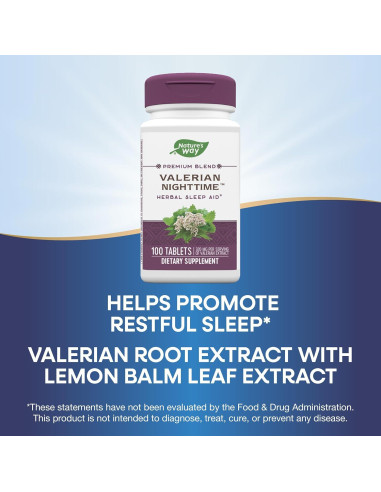 Suplemento de Valeriana Nature's Way 320 mg 100 tabletas