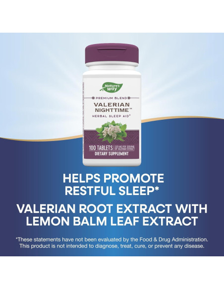 Suplemento de Valeriana Nature's Way 320 mg 100 tabletas