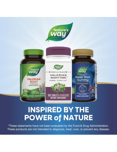 Suplemento de Valeriana Nature's Way 320 mg 100 tabletas