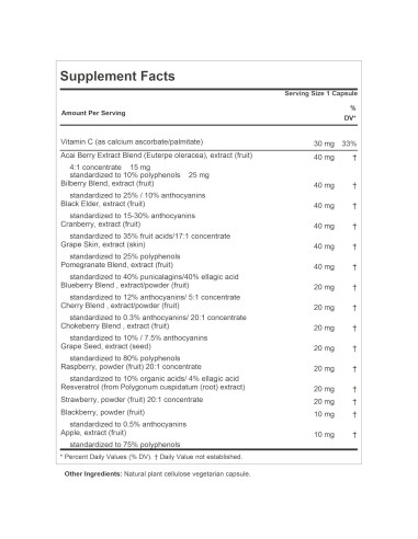 Extractos Antioxidantes de Frutas Andrew Lessman 60 Cápsulas