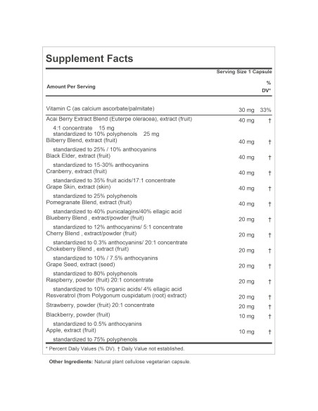 Extractos Antioxidantes de Frutas Andrew Lessman 60 Cápsulas