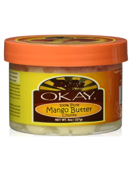 Manteca de Mango OKAY 100% Pura 226.8 g - Hidrata Cabello y Piel Manteca de Mango OKAY 100% Pura 226.8 g - Hidrata Cabello y Piel