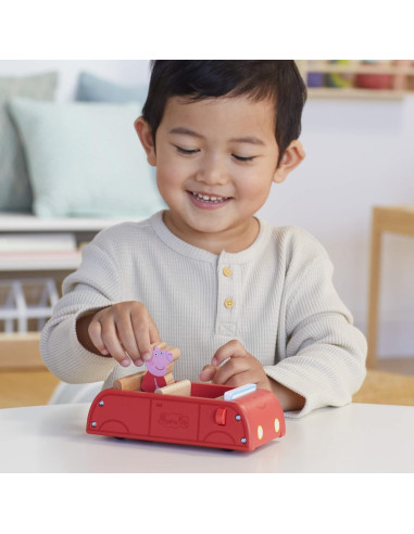 Coche y Barco de Madera Peppa Pig - Juguetes para Niños 2+