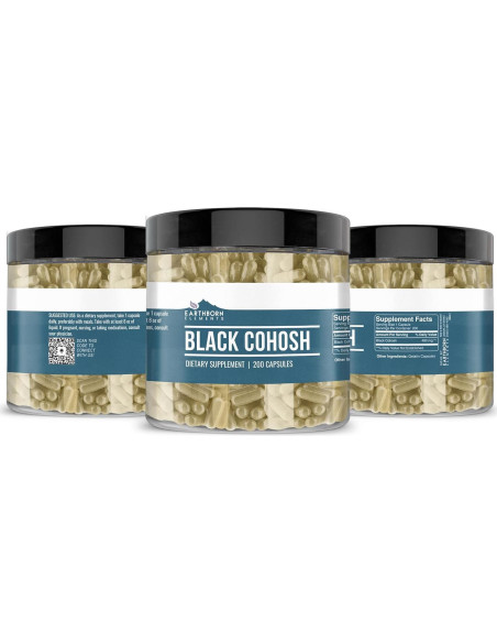 Cohosh Negro Elementos de la Tierra 200 Cápsulas Puras