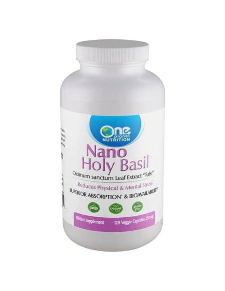 Cápsulas Veganas de Albahaca Sagrada Nano 500 mg - One Planet Nutrition