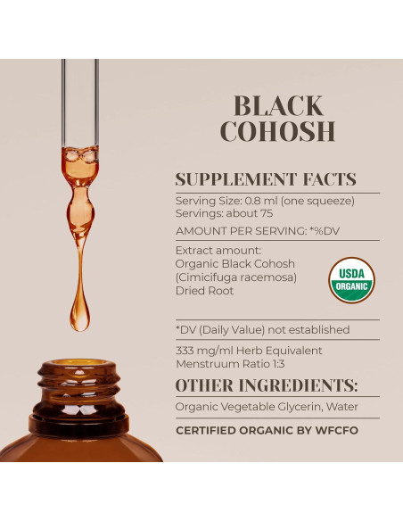 Cohosh Negro Extracto Orgánico Garden Organics 59 ml Sin Alcohol