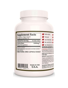 Cápsulas de Raíz de Regaliz Remedy's Nutrition 1000 mg - 60 Veganas 2